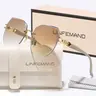 Elegant Lightweight Rimless Geometric Sunglasses for Women, Trendy Sunglasses, Fashion Accessory Eyewear for Everyday Wear and Outdoor Activities #GLOBAL PICKS