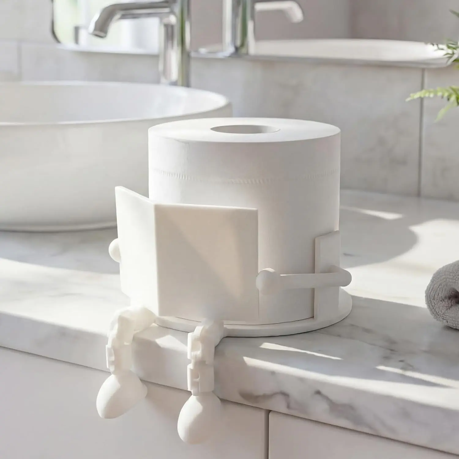 Funny Toilet Paper Holder, Man Reading Shape Bathroom Storage Rack, Creative Unique Bathroom Decor, Fun Home Decoration, Bathroom Accessory, Bathroom Decor Supplies, Restroom Accessories