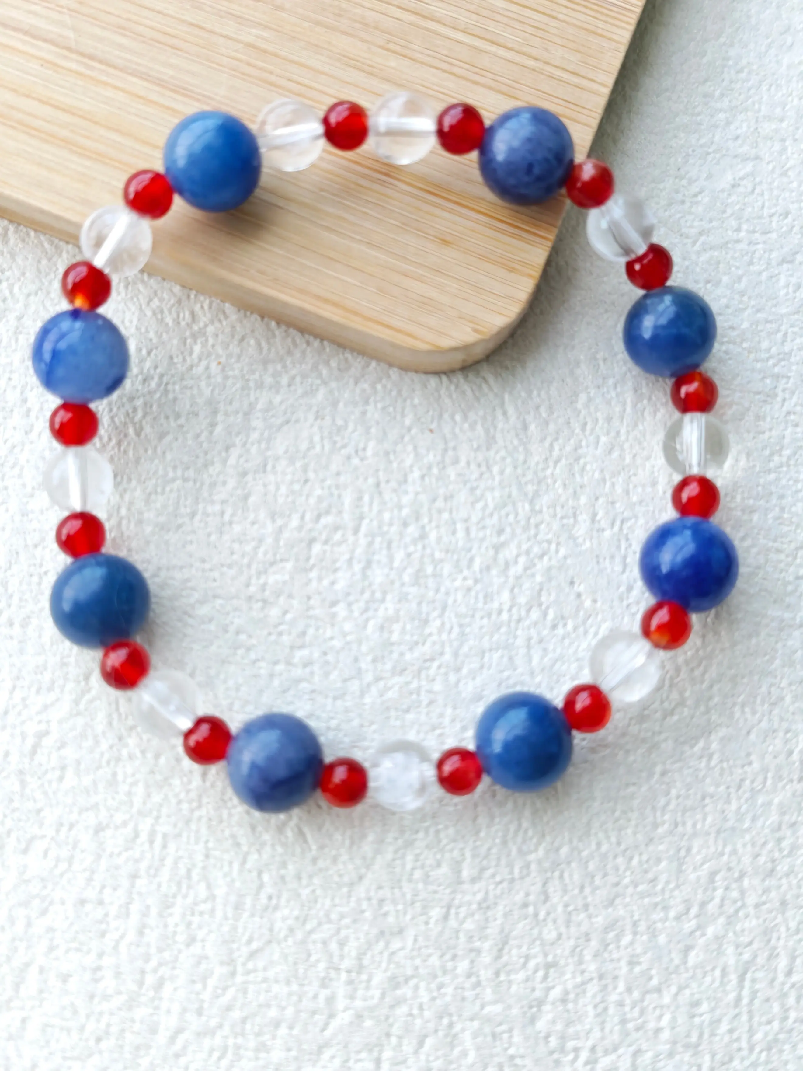 New Traditional Style Unique Design Bracelet, Blue Aventurine Quartz with Clear Crystal and Agate, Retro Elegant, Perfect Gift for Friends and Girlfriend