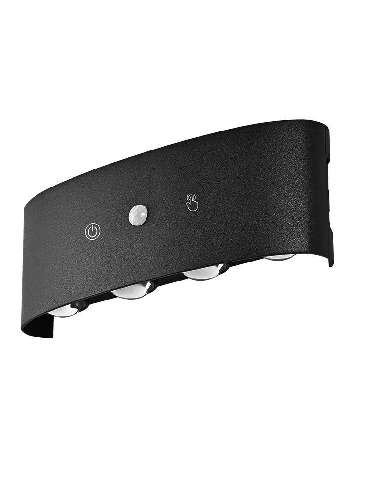 8-head RGB sensor wall light - wiring free rechargeable wall light, hole free charging sensor light, aisle light, bedroom light, battery wall light, door number light