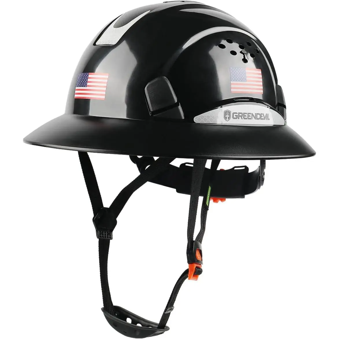 Full Brim Hard Hat Vented Construction Helmet OSHA Approved Cascos Construccion Work Hardhats with Cooling Towel for Men&Women 6 Point Adjustable Ratchet Suspension