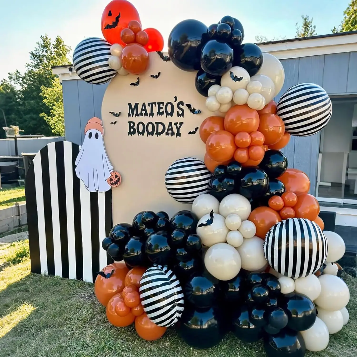 Fall Balloon Garland Arch Kit,141pcs Burnt Orange Black Sand White Balloons  Fall Baby Shower Birthday Indoor Outdoor Party Decorations