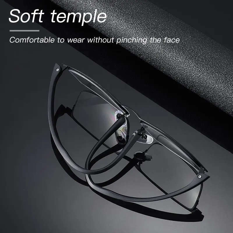 2026 New Ultra-Comfortable Semi-Rimless Metal Frame Eyeglasses - Progressive Blue Light Blocking +2.00D Readers, Classic Sports Eyewear for Office, Light Sports, Unisex & Eyeglasses for Women