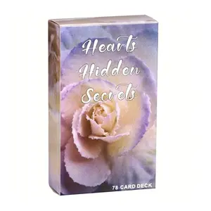 Heart Hidden Secret Oracle Card, Twin Flame Love Oracle Cards, Oracle Deck for Beginner, Divination, Unique Illustrations, Help Their Unlock The True Face of Your Heart, Card Games