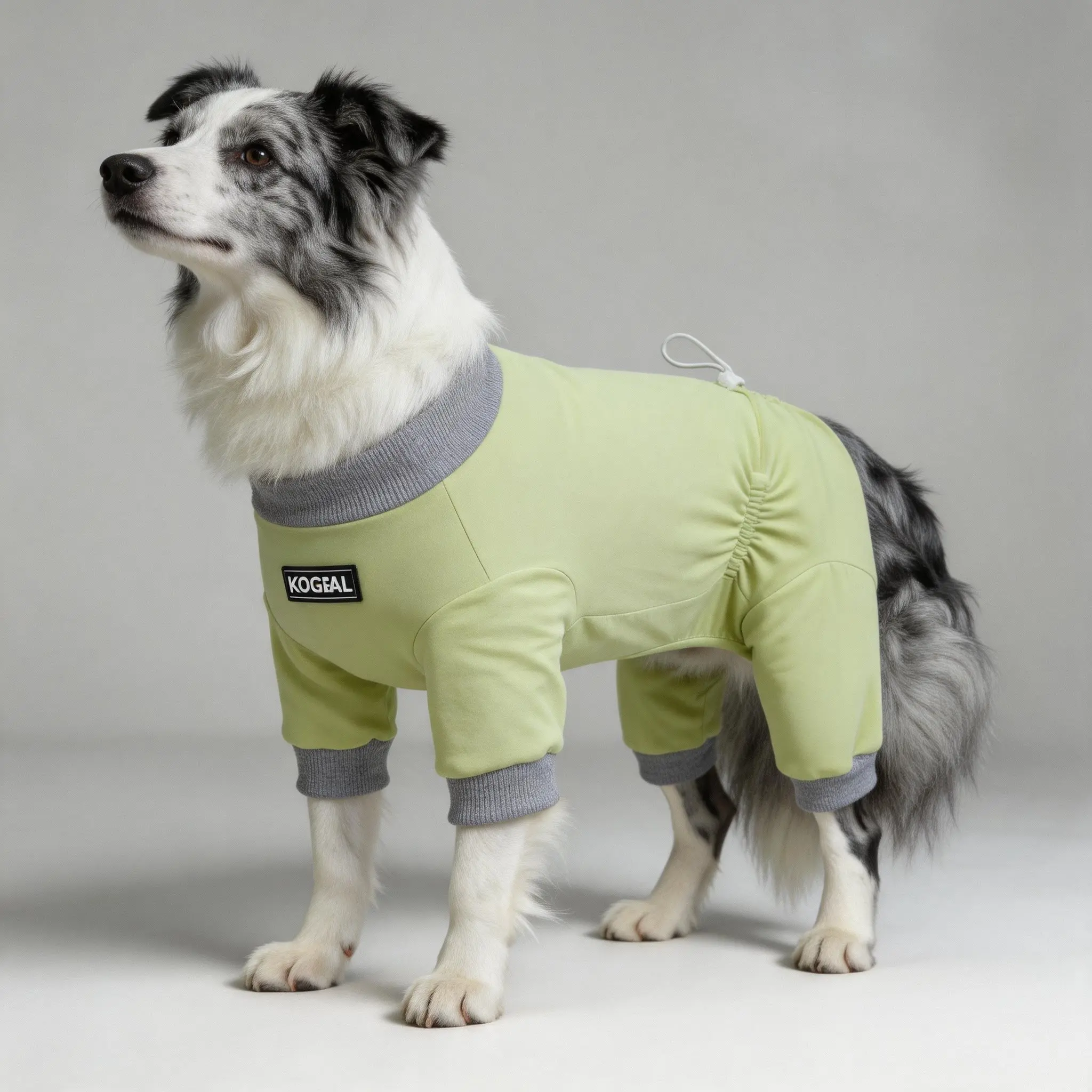 KOOGAL Solid Color Dog Onesie - Soft and breathable pet clothing, providing warmth and comfort. Universal fit, one-piece design. Suitable for sleeping. Reflective design is suitable for dogs weighing 5.5 - 116 pounds, including small, medium and large bre