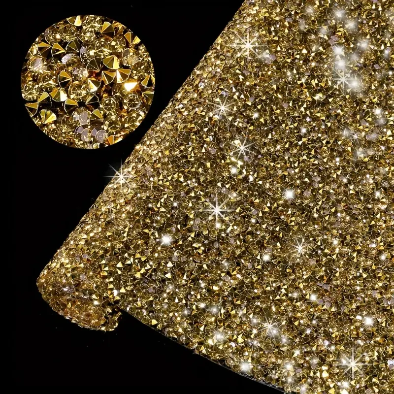 Rhinestones Sticker Sheet Crystal Self-Adhesive Bling Resin Glitter Rhinestone Sticker Sheet (9.5 X 7.9 Inch)