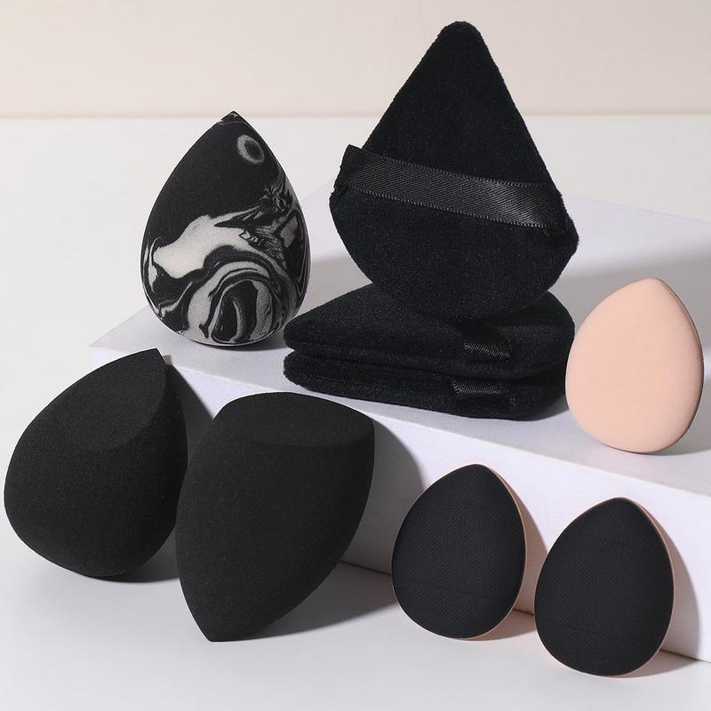 Makeup Sponge & Puff Beauty Blender Set, 9 Counts/set Versatile Powder Puffs & Beauty Blenders, Face Beauty Makeup Cosmetic Tool, Christmas Gift