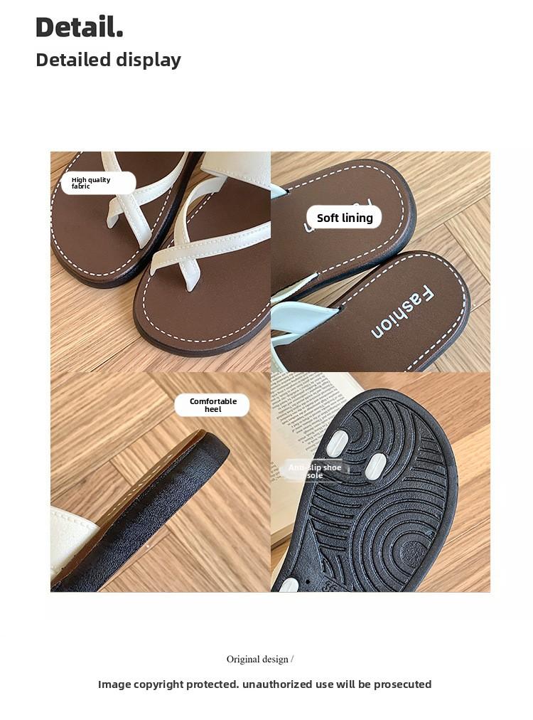 New summer women's slippers, fashionable and versatile, cross-toe slip-on sandals, non-slip, suitable for bathroom, bathing, and outdoor beach wear