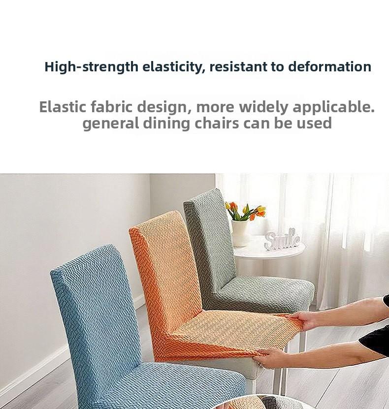 Long Plaid Jacquard Chair Cover, Universal Household & Club Dining Chair Slipcover for Home Use
