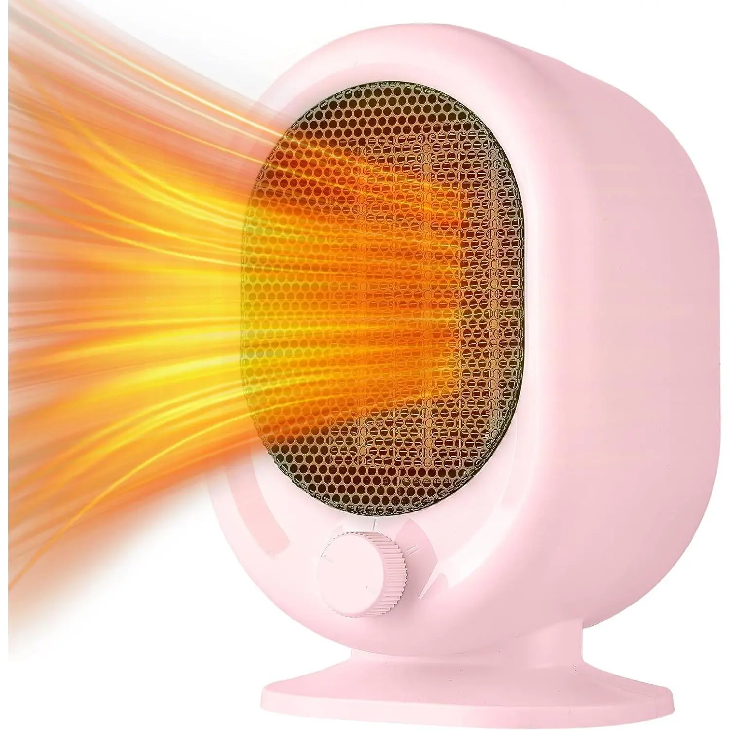 Mini Space Heater,1500W Small Desk Heater,2 Gears Adjustable,PTC Ceramic Heating,Tip-over & Overheat Protection,Fast Heating and Super Quiet Pink