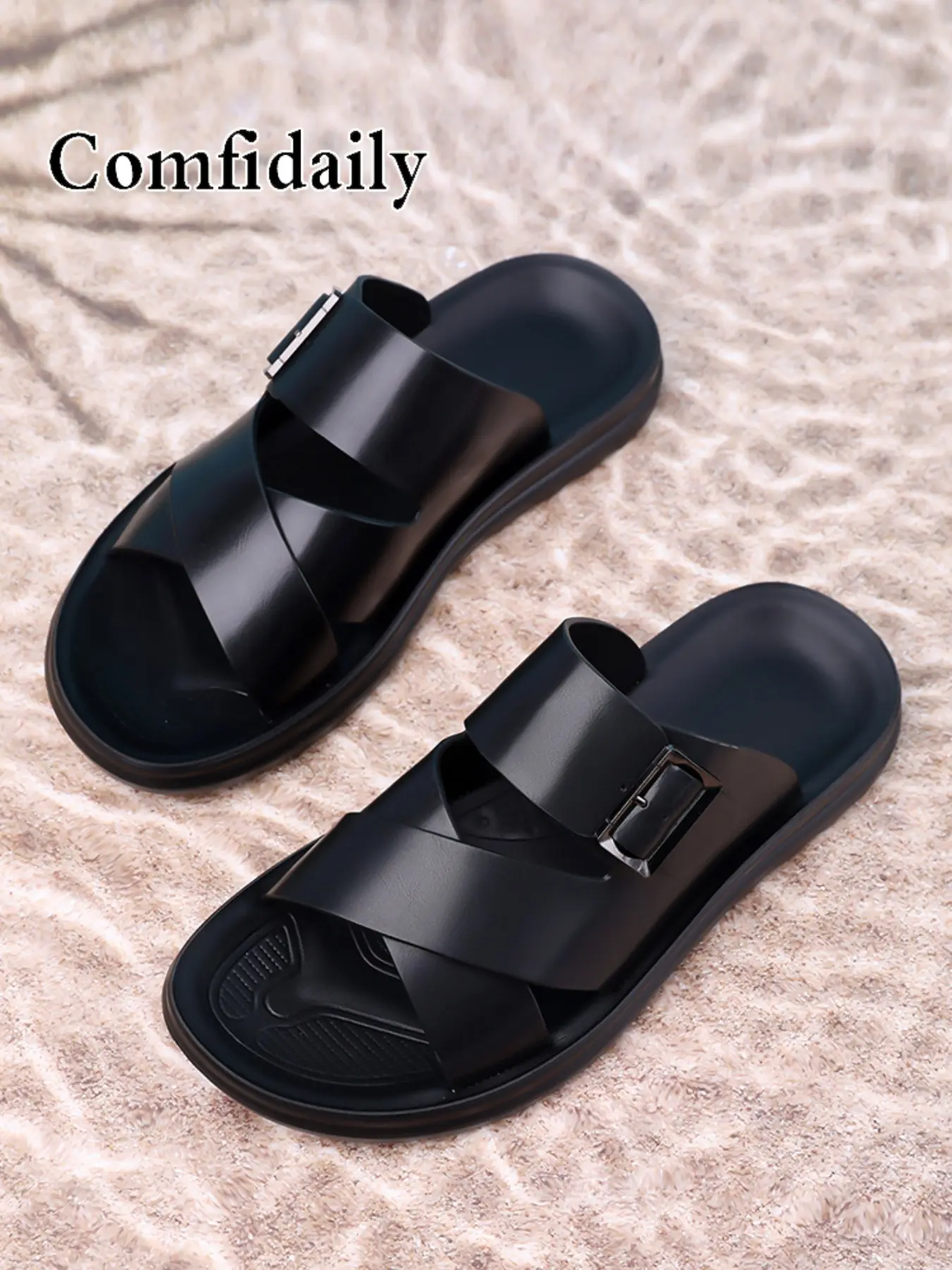 Men's Summer Sandals, Casual Breathable Anti-Slip Beach Shoes, Adjustable Buckle, Fashionable and Comfortable, Durable Footwear, Outdoor Casual Sandals