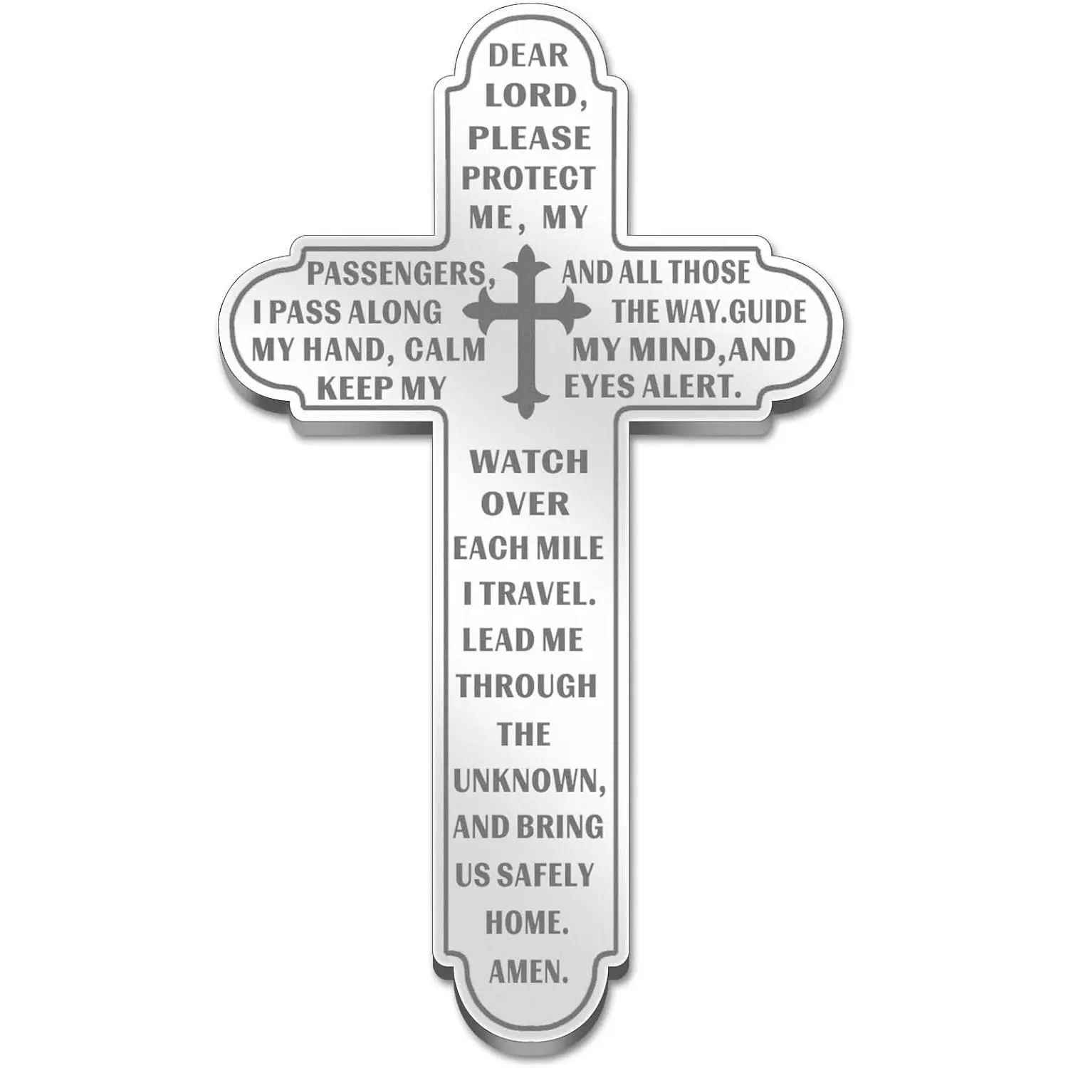 Prayer Visor Clips for , Religious Christian Visor Clip  Accessories Blessing Traveler Safety  for Family  Driver Motorist ()