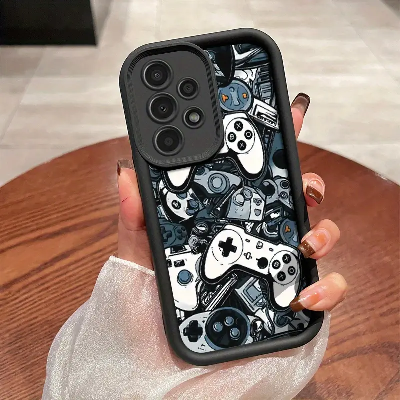 Retro Game Controller Graffiti Phone Case For Samsung Galaxy S26 S25 S24 S23 S22 S21 Ultra FE Plus A54 A53 A35 A15 Note20 Ultra,Soft TPU Shockproof Gamer Street Aesthetic Cover For Teens Boys
