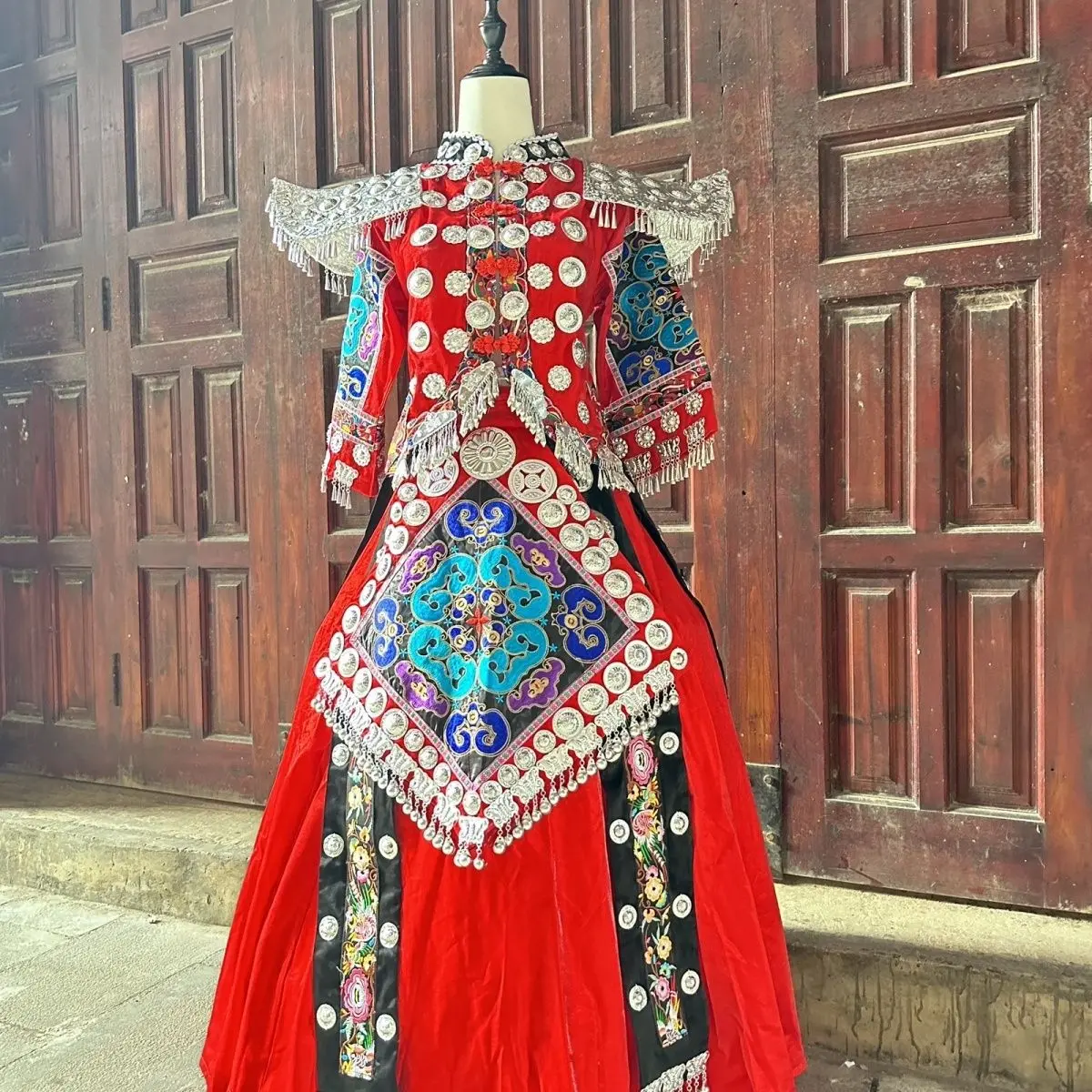 Hmong Miao Women's Embroidered Photo Shoot Styling Set - Multiple Top & Skirt Styles