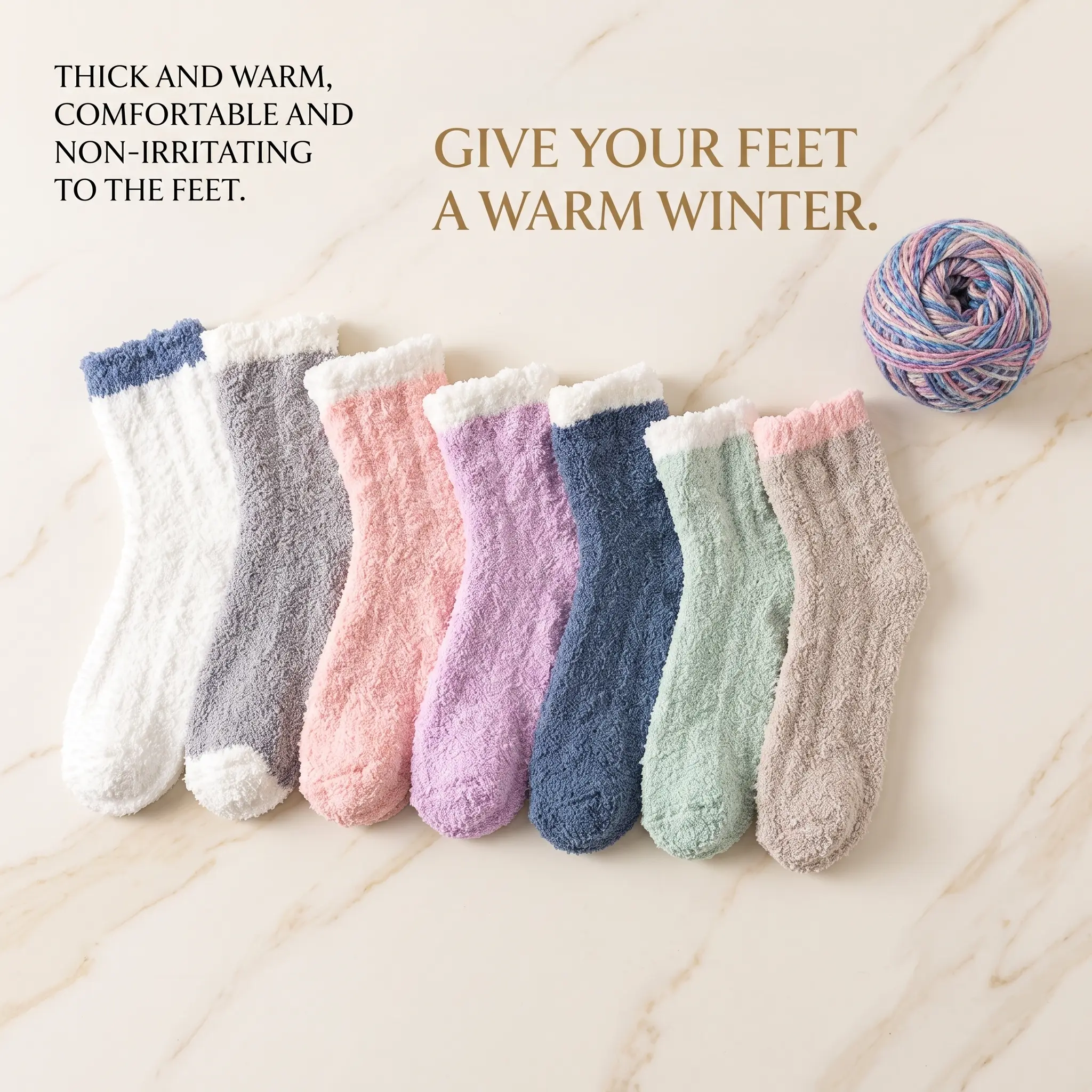 Yulabra Fluffy Plush Women Winter Socks Soft Thermal Warm Cozy Home Sleep Lounge Wear Lightweight Fuzzy Comfy Socks Indoor Outdoor Boot Hosiery Daily Casual Cold Weather Stocking