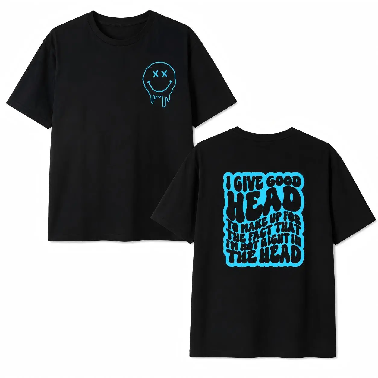 funny shirt not right in the head humor retro wavy lettering sarcasm short sleeve Casual Top Cute T-Shirt Comfortable graphic Prints Tee