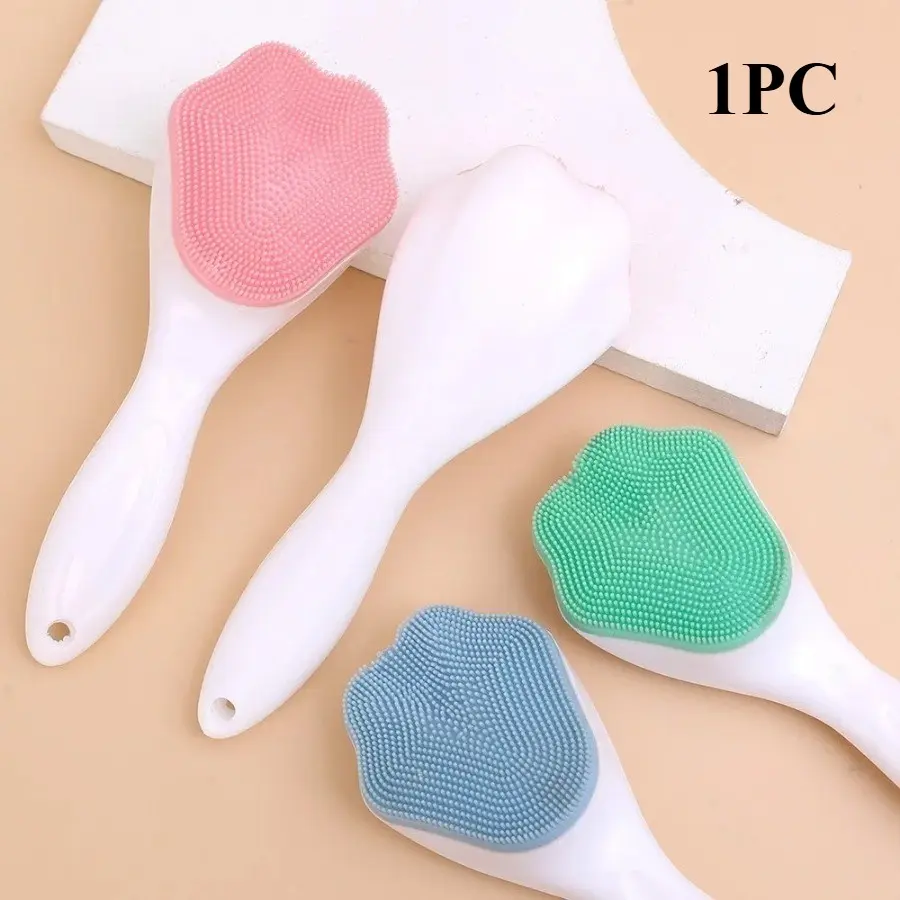 Silicone Face Brush, Manual Cleansing Tool, Handle Nose Blackhead Remover, Cat Paw Facial Brush, Gentle Exfoliation, Easy Use, Beauty Tools
