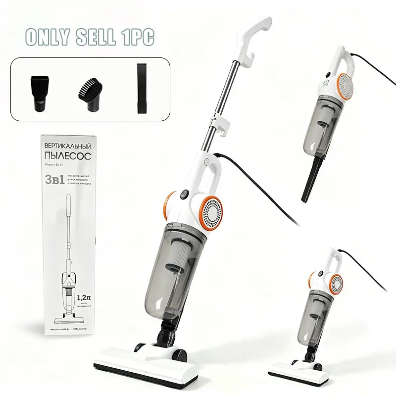 Portable Compact Vacuum Cleaner, High Suction Upright or Handheld, Plug-Powered, Hepa Filter, 180° Rotation, Easy Cleaning, Suitable for All Surfaces