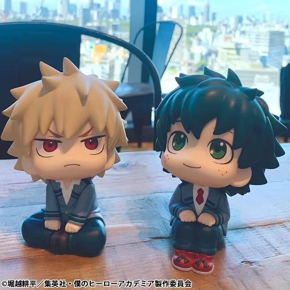 10cm boku no hero academy anime figure midoriya izuku action figure bakugo katsuki/todoroki shoto statuette pvc collection toys