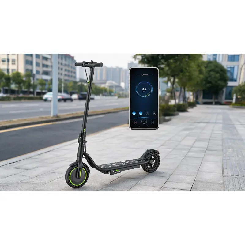 Foldable commuter electric scooter fitted with high-performance 350W or 500W motor.It delivers a maximum travel range of 15 to 31 miles and hits top speeds of 19 or 22 MPH, available with 8.5-inch or 10-inch tires.