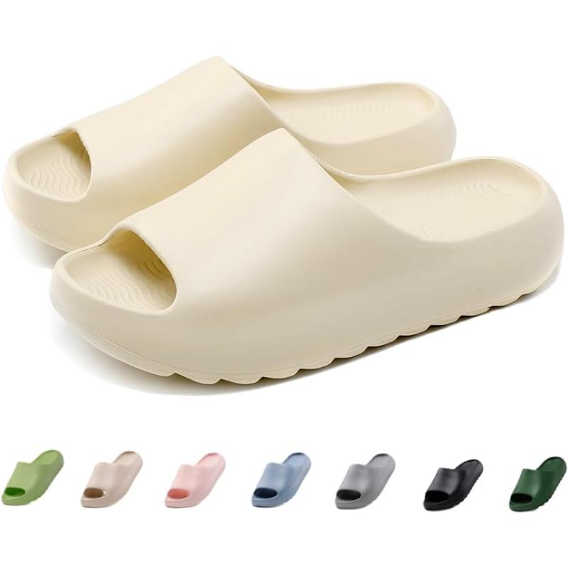 rosyclo Cloud Slides for Women Men - Ultra Soft Thick Sole Pillow Slippers, Non-Slip Lightweight Foam Slippers, Waterproof House Shoes for Shower & Beach.