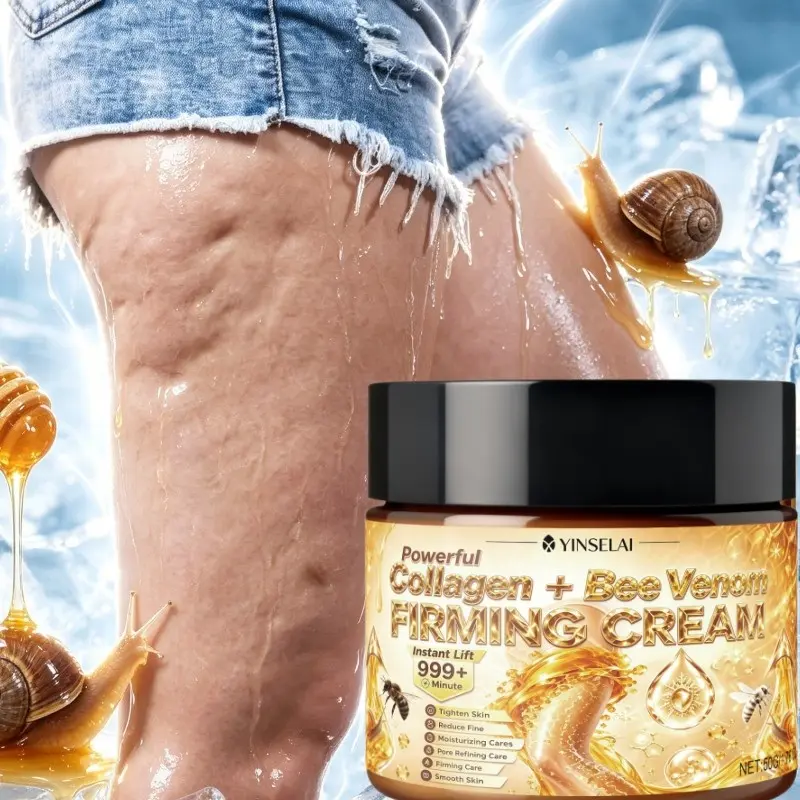 Bee Venom Leg Firming Cream – Tightens & Lifts Saggy Thigh Skin, Smooths Cellulite & Tones Leg Contour, Daily Firming Moisturizer, Body Firming Cream, 50g