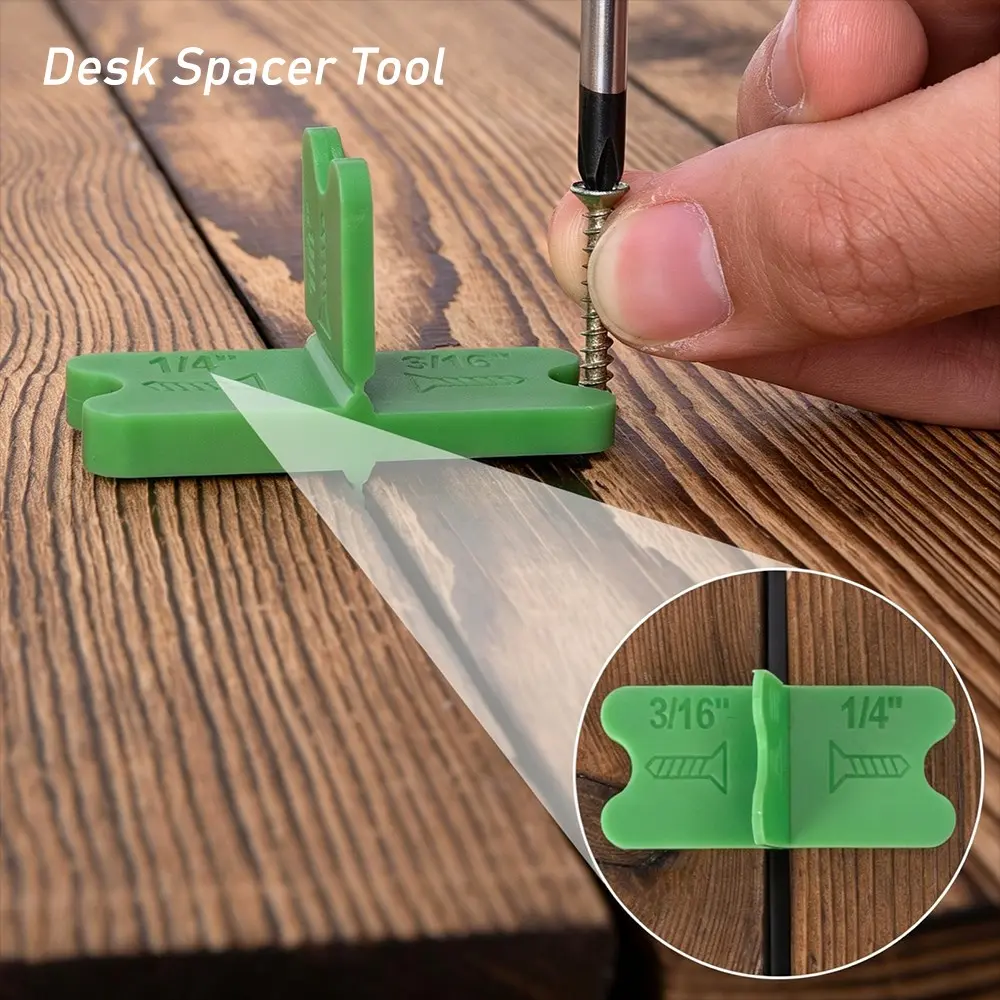 4/8 Pcs Deck Spacer Tool, 4-in-1 Precision Composite Deck Spacers with 1/16", 1/8", 3/16", 1/4" Gap Sizes, ABS Plastic Deck Board Spacing Gauge for Composite & Wood Decking Installation