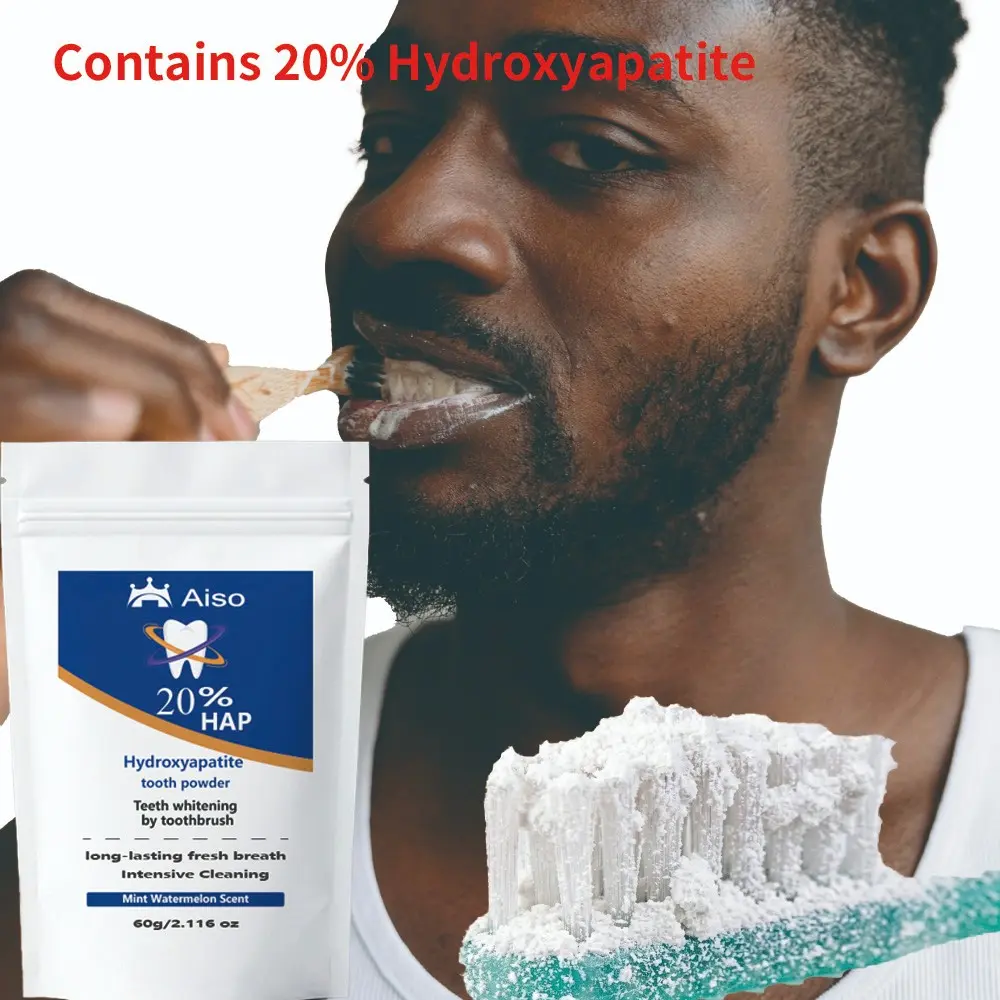 20% Hydroxyapatite Tooth Powder, Mineralizing, Mint Watermelon Flavor, Deep Cleaning, Daily Oral Care Toothpaste for Men and Women, Remineralizing Tooth Powder