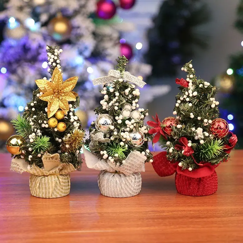 Christmas Decoration 20cm Mini Small Christmas Tree, Mall Window Desktop Ornament, Small Gift Christmas Tree Decorative Item