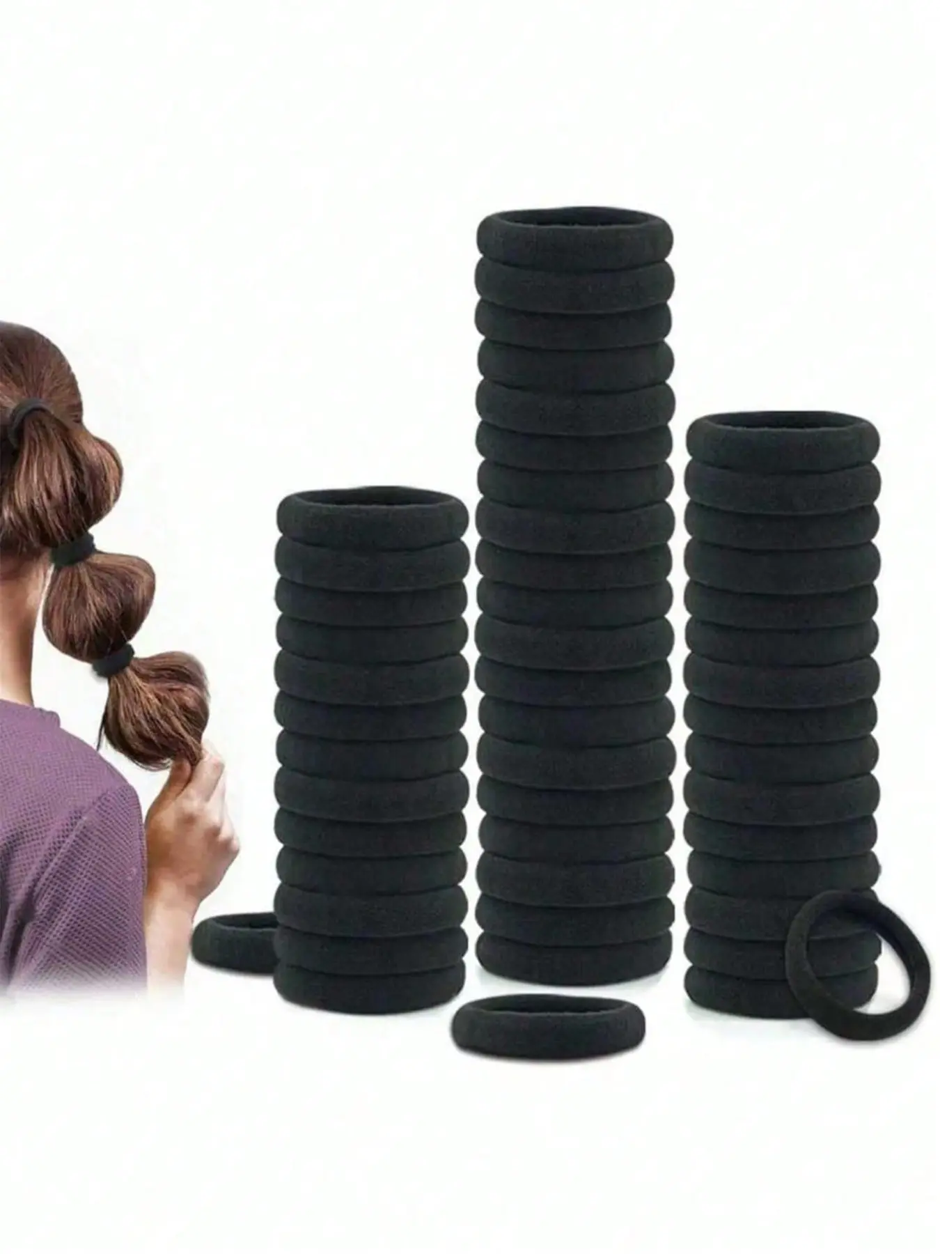 100 Pcs Women's Fashion Minimalist Hair Ties, 4cm High Elasticity Hair Bands, Women's Hair Accessories, Perfect Gift Recommendation