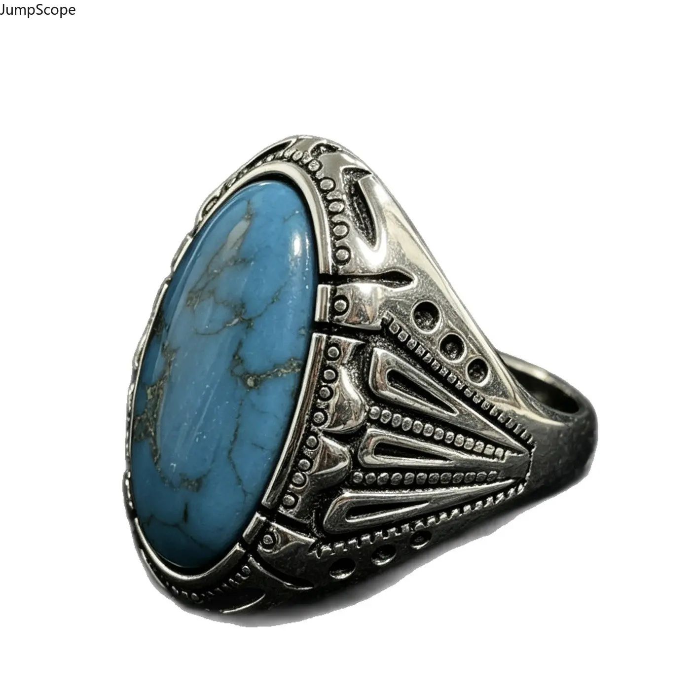 Retro Native American Turquoise Statement Ring for Female - Ideal for Boho Western Outfits, Vacation Styling, Unique Sentimental Gifts