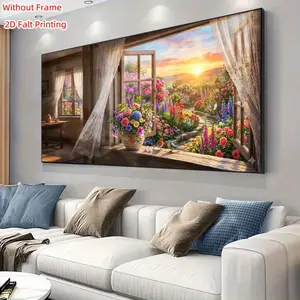Large Diamond Painting Kit, DIY Full Circle Art, Unframed Home Decor, Perfect Gift for Holidays, Living Room, Bedroom, Hallway