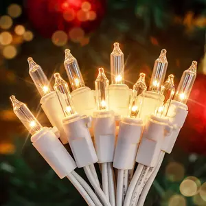 2PACK 50-Count Set Clear Christmas Lights with White Wire,Incandescent Bulb Mini String Lights for Holiday,Christmas Tree,Party, Wedding, Xmas, Home,Indoor & Outdoor Decorations(Warm White)fidget toys