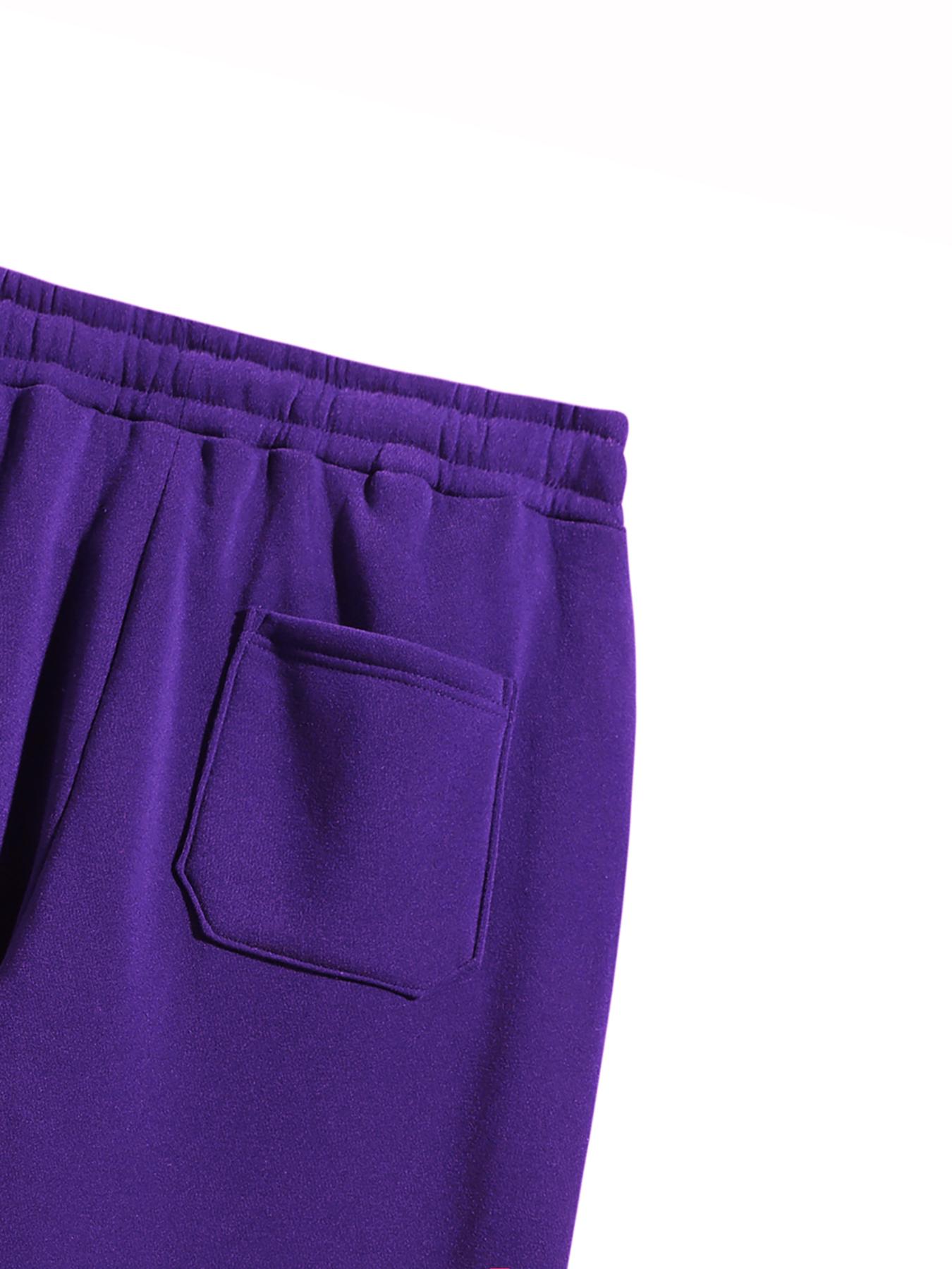 Unisex Solid Zip Up Hoodie & Drawstring Waist Sweatpants Two-Piece Set, Streetwear Tracksuit Set, Casual Long Sleeve Hooded Sweatshirt & Jogger Pants for Daily Wear, Men's Two-piece Outfits for Fall & Winter