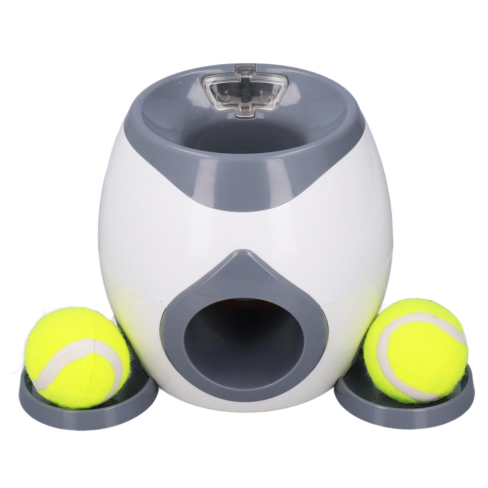 Interactive ball-throwing device—a fun toy for dogs that can entertain themselves with a rolling ball; also functions as a dog feeder; an indoor and outdoor boredom-relief and brain-teasing toy for dogs.