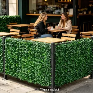 Two sets of realistic evergreen plant walls, UV-resistant and non-fading synthetic grass plastic fence background wall, a privacy-protecting barrier for balconies and courtyards, an excellent accessory for shielding privacy on both indoor and outdoor wall
