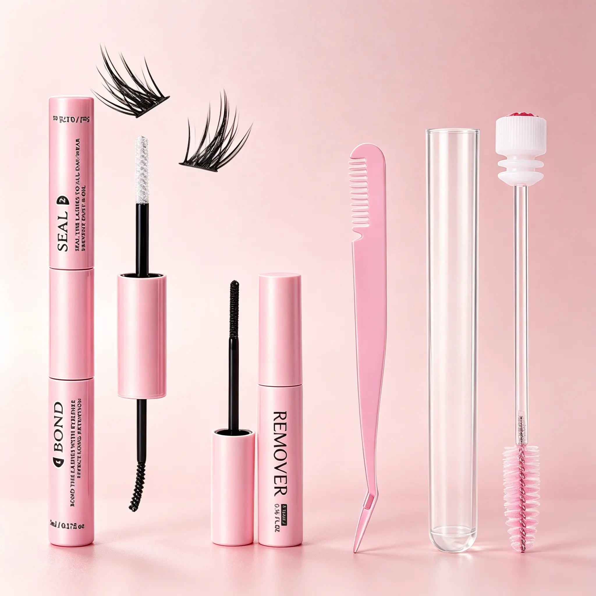 Super Strong Hold Lash Bond & Seal 10ml + Remover 4.5ml + Tweezers Kit | 48-72h Wear for Cluster Lashes DIY Extension | Hypoallergenic Adhesive for Personal Makeup Tool Set.