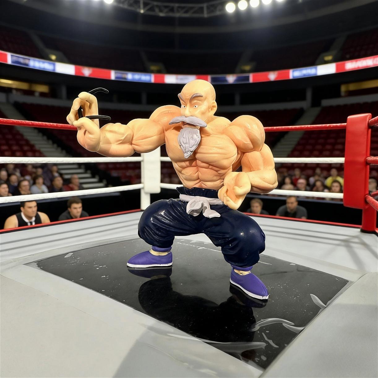 GK-Master Roshi figure, 10cm PVC material, articulated joints, Super Saiyan, collectible, desktop decoration, stress-relieving toy, sensory gift, birthday gift, Halloween gift, suitable for children and adults, dragon anime fans and collectors.