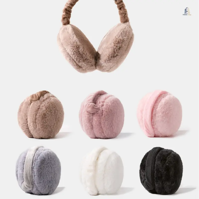 Thick Plush Foldable Winter Ear Muffs, Trendy Soft Thermal Windproof Ear Warmers, Cold Protection Ear Covers, Portable Warm Earmuffs for Riding Outdoor Daily Commute