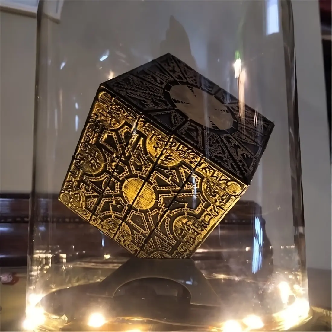 Puzzle Box Functional, Puzzle Cube Detachable - Lament Configuration with Base, Deformation Puzzle Lock Box Decoration
