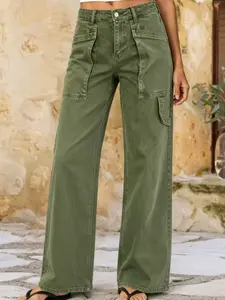 Women's Casual Multi-Pocket Denim Jeans, Loose-Fit Long Jeans for Daily Wear, Comfortable & Stylish Bottoms for All Seasons