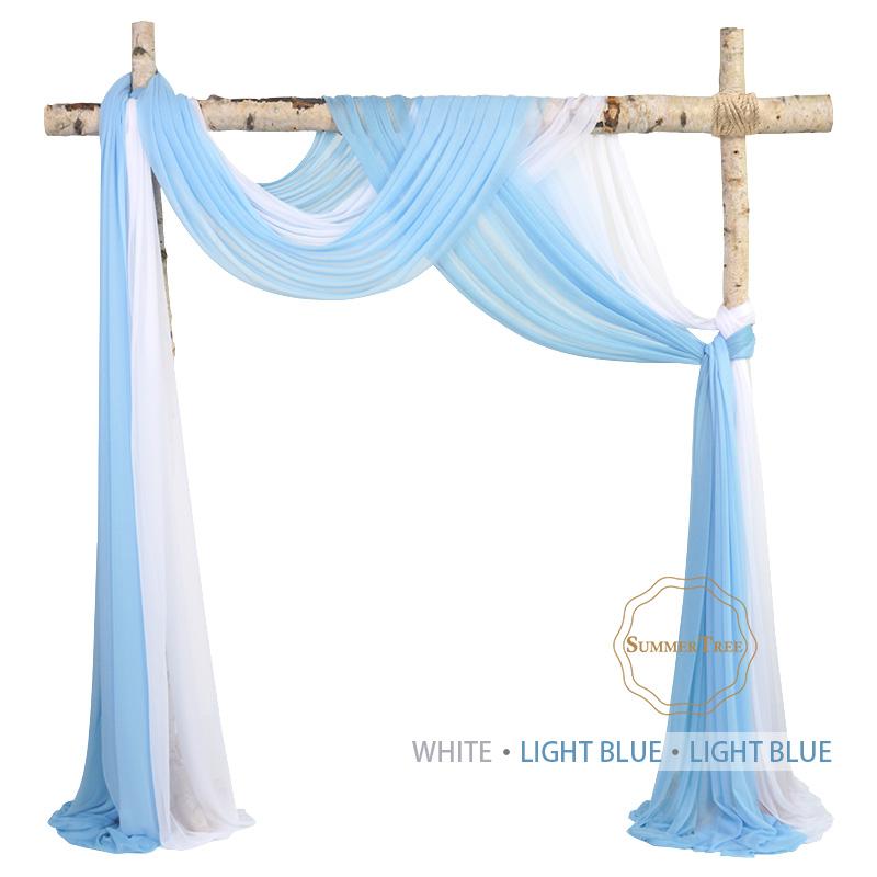 10 Meters Wedding Arch Drape Fabric Sheer Chiffon Tulle Curtain Draping Backdrop Party Supplies Home Drapery Ceremony Decoration 10 Meters Wedding Arch Drape Fabric Sheer Chiffon Tulle Curtain Draping Backdrop Party Supplies Home Drapery Ceremony Decoration