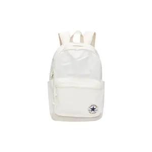 Converse Logo Solid Polyester Backpack for Men and Women – Minimalist White Style