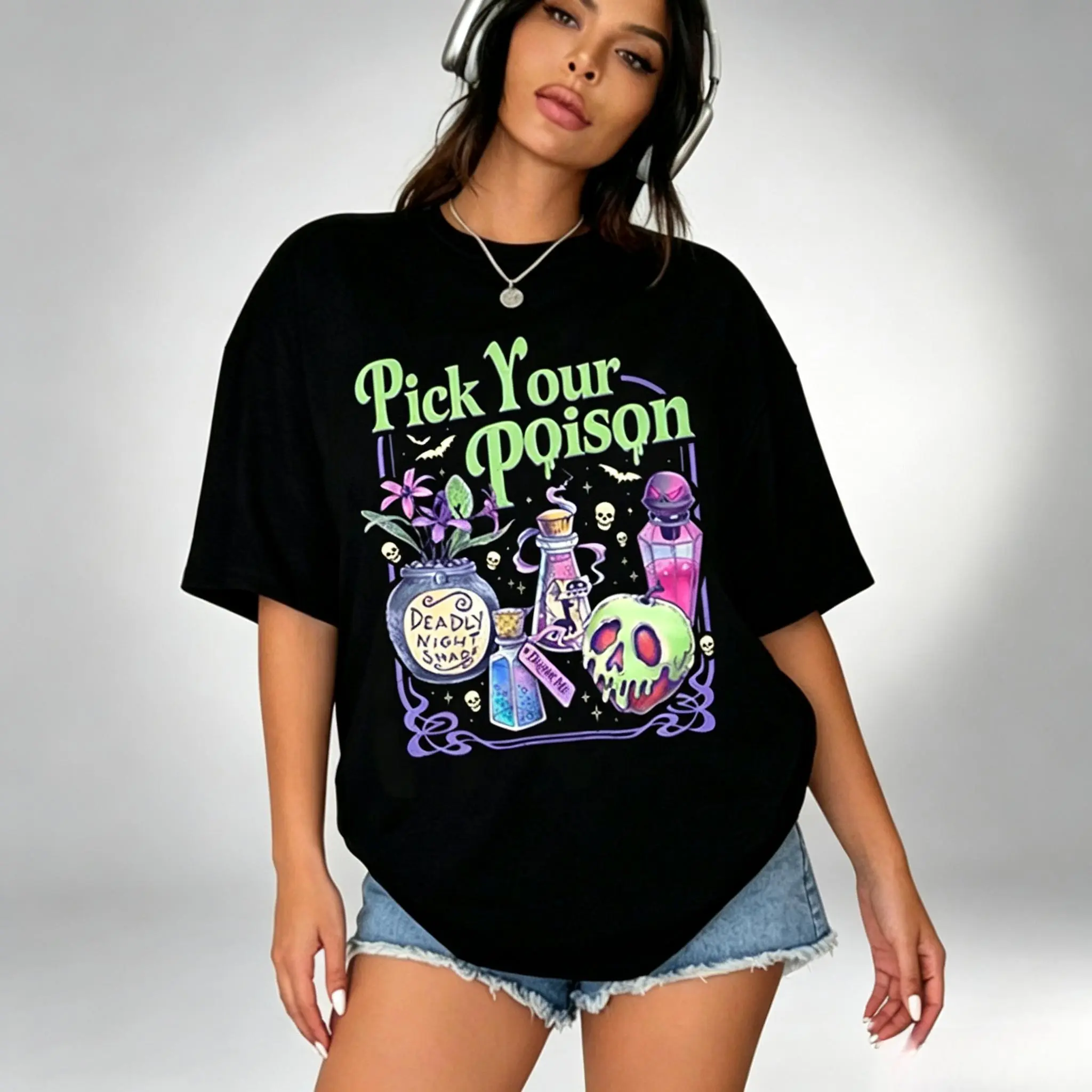 Choose your poison T-shirt, Emperor's New Clothes retro shirt, birthday gift T-shirt, family matching outfits, vacation sweatshirt, travel shirt# soft cotton short sleeve  # high-quality cotton casual top