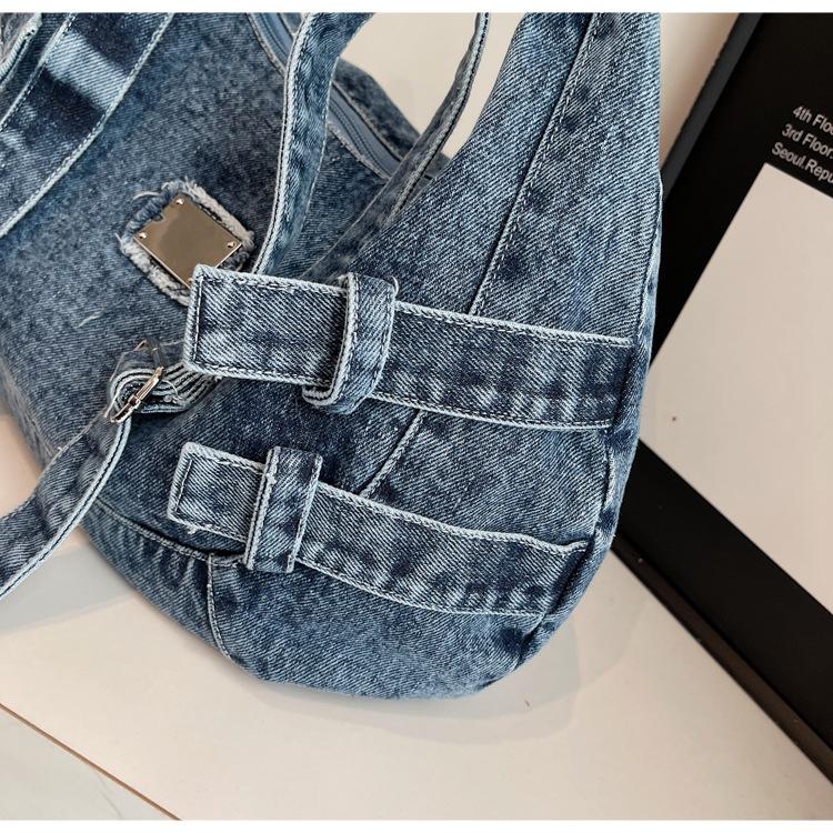 New Fashion Large Capacity Denim Crossbody Shoulder Bag for Women Casual Storage Bag Textured Casual and Versatile Coach Bag