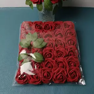 30 Pcs Artificial Foam Roses, Realistic Long Stem Silk Flower Bouquet, Ideal for Wedding Decor, Valentine's Day Gifts, Party Arrangements