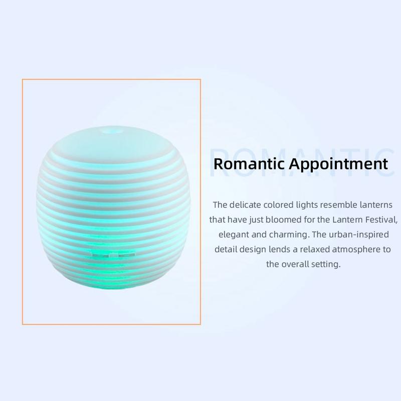 Mini humidifier, lantern aromatherapy diffuser humidifier, compact and portable, 7-color LED night light, quiet fog for office, yoga, car, bedroom and home decoration