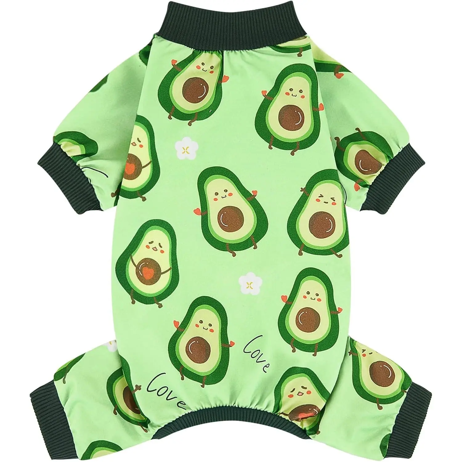 Soft Animal Print Dog Pajamas, Stretchy Pullover Onesie in Breathable Fabric with Elastic Waist for Small Dogs, for Halloween or Sleeping, Mother's Day
