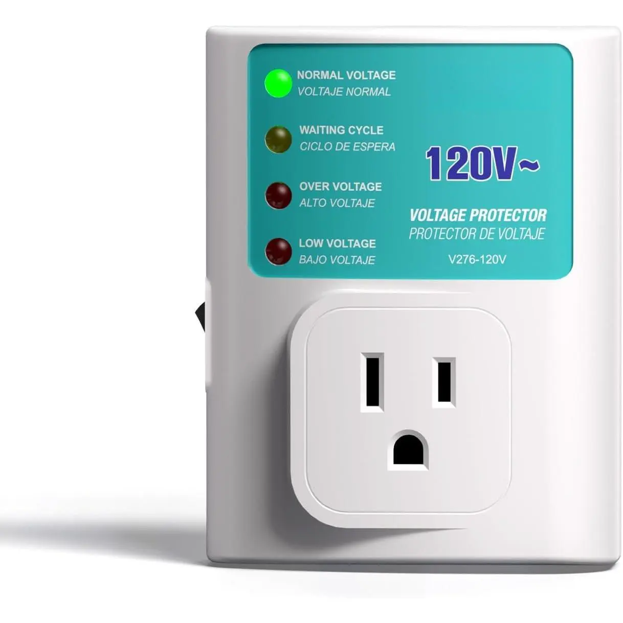 Single Outlet Surge Protector for Refrigerator, Power Surge Protector with Ground Protected Light Indicators, Adjustable  Protector for Washing Machine, TV and Freezer, 15A, 120V,1 Pack