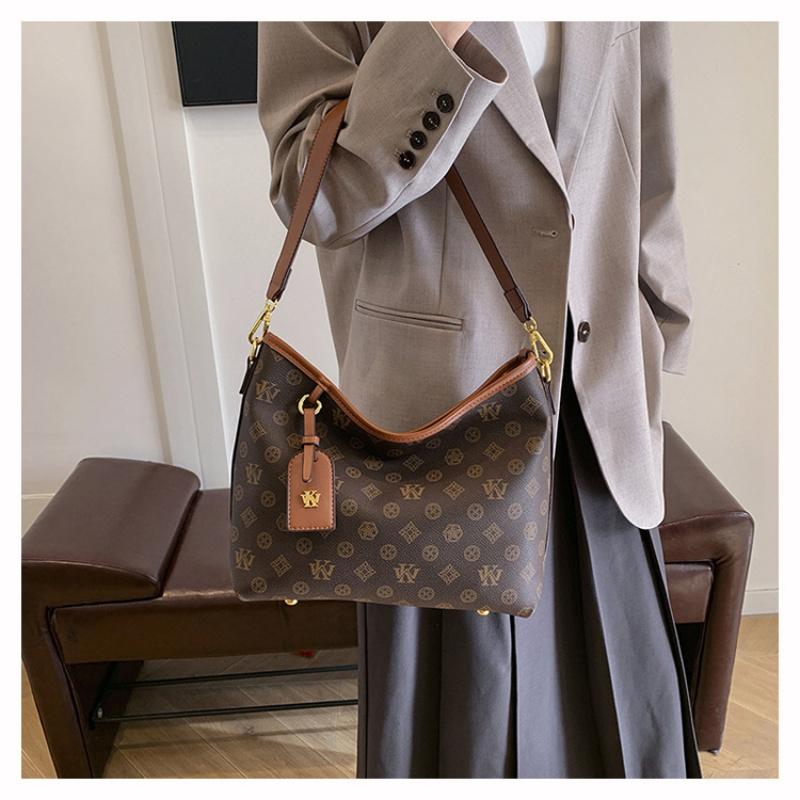 Mia Bag Shop High-end Fashion Large Capacity Tote Bag for Women 2025 New Vintage Print Commuter Shoulder Bag Crossbody Bag in PU Material for Daily Use 20 cm long, 20 cm wide, and 28 cm tall 20 cm long, 20 cm wide, and 28 cm tall